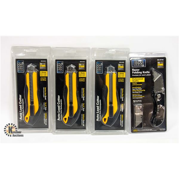 NEW (4) BOSS MFG TOOL ITEMS