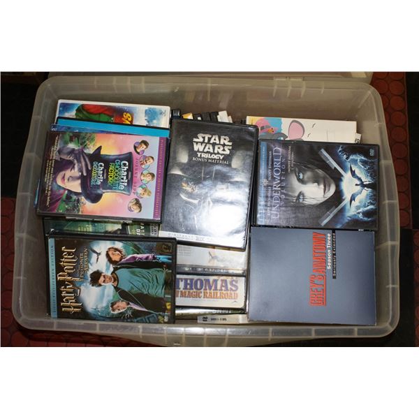 TOTE OF DVDS