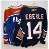 Image 1 : 2 OILERS JERSEYS HALL & EBERLE