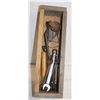 Image 1 : ANTIQUE WRENCHES & WOODEN BOX