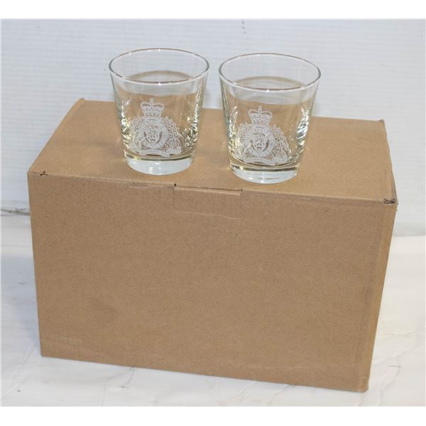 10 RCMP COCKTAIL GLASSES