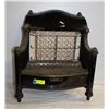 Image 1 : ANTIQUE BLACK ENAMEL GAS FIRE PLACE INSERT