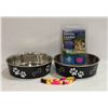 Image 1 : NEW GENTLE LEADER HEAD COLLAR,2 DOG DISHES