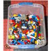 Image 1 : PLASTIC BIN WITH VINTAGE LEGOS, ABOUT 10 LBS