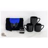 Image 1 : BLACK VELVET PURSE, BLACK WITH BLING TEA LIGHT