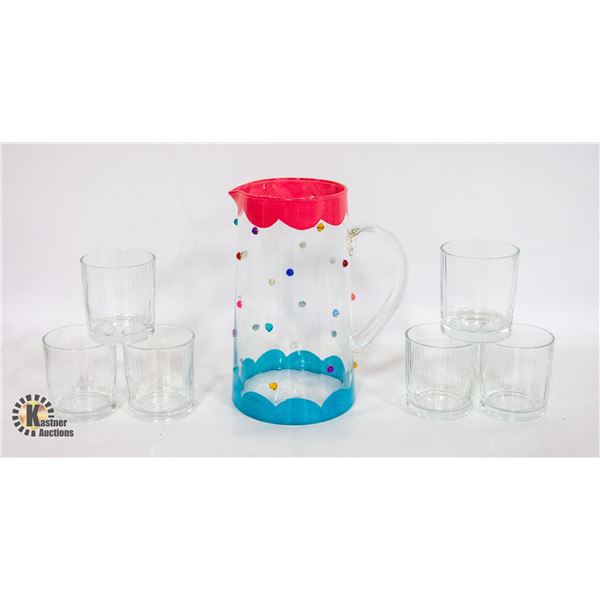 PITCHER WITH SIX GLASSES