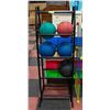 Image 1 : MEDICINE WORKOUT BALL RACK WITH 5