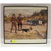 Image 1 : FRAMED PRINT OF RCMP CONSTABLE 19.25" X 22.25"