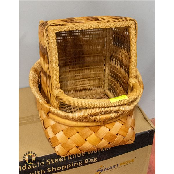 2 WICKER BASKETS