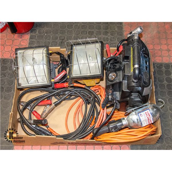 BATTERY CHARGER AND LIGHTS