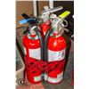 Image 1 : LOT OF 3 FULLY CHARGED 10 LB FIRE EXTINGUISHERS