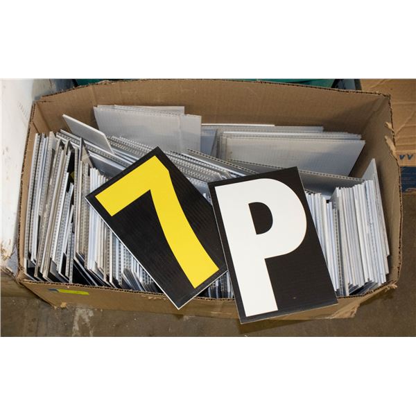 BOX FULL OF 6X9 CHANGEABLE SIGN LETTERS