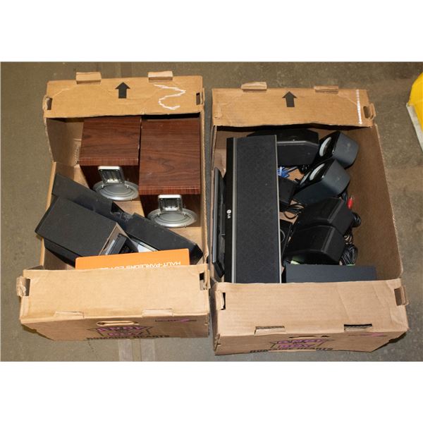 2 BOXES OF SPEAKERS