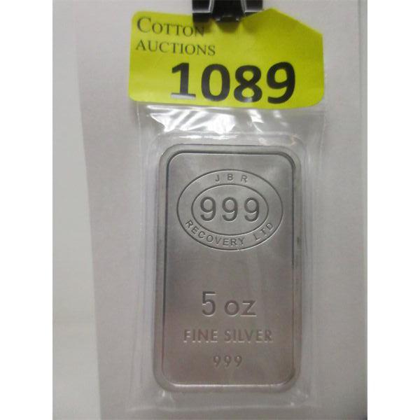 5 Oz .999 Silver JBR Ethically Sourced Bar