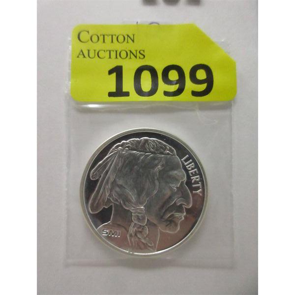 1 Oz .999 Silver Buffalo Decoder Back Round