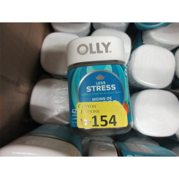 12 Jars of 42 OLLY Less Stress Gummies