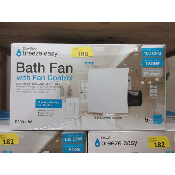 Dew Stop Breeze Easy Bath Fan w/ Fan Control