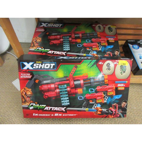 2 Zuru XShot Dino Attack Play Sets - Open box