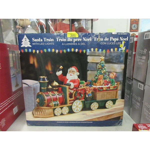 2 Pc. Santa Train with LED Lights - Open Box