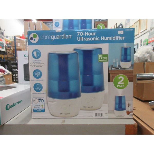 Set of 2 Pureguardian 70 hr. Ultrasonic Humidifiers