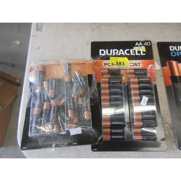 2 Open Packs of Duracell AA Batteries