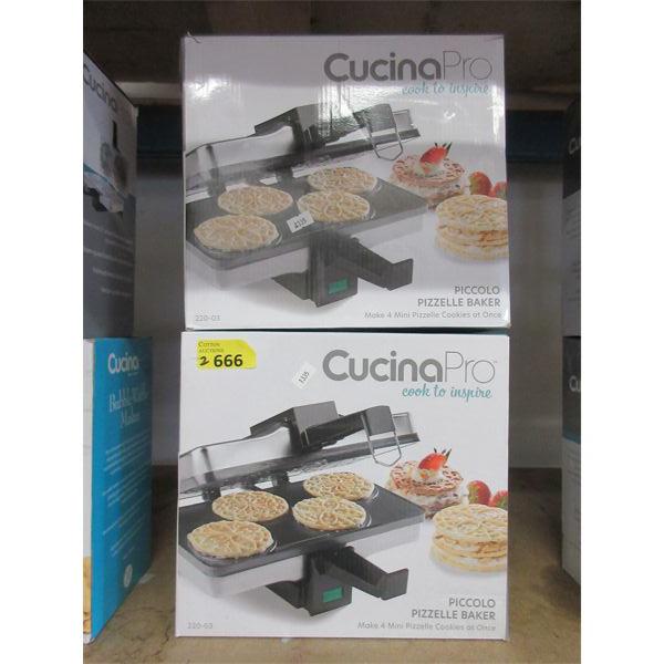 2 Cucina Pro Piccolo Pizzelle Bakers