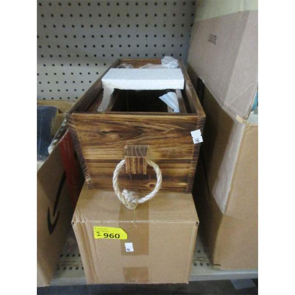 2 Sets of 3 New Small Wood Planter Boxes