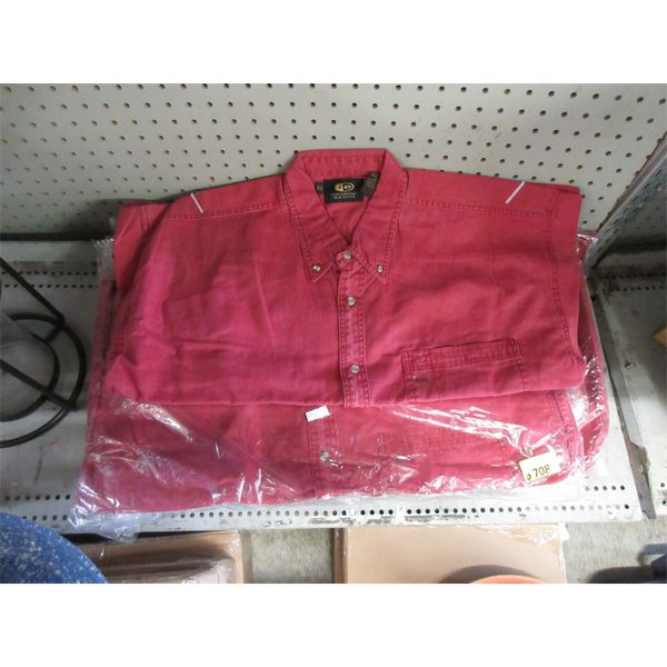 8 Men's New XXL Red Denim Shirts 