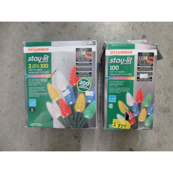 2 Boxes of Sylvania C6 Multicolour String Lights