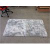 Image 1 : New Grey Slip Resistant Fun Fur Mat - 64" x 33"