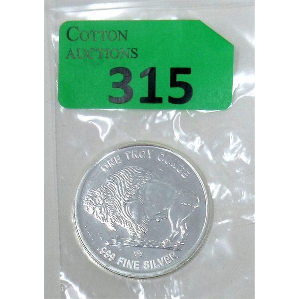 1 Oz .999 Silver Buffalo/Liberty 2-Sided Round 