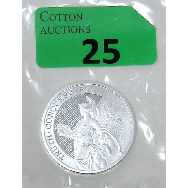 1 Oz .999 Silver 2022 Truth Conquers All St. Helena Coin 