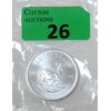 Image 1 : 1 Oz .999 Silver 2020 Krugerrand Coin 