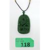 Image 1 : Custom Made, Hand Carved Jade Dragon Pendant