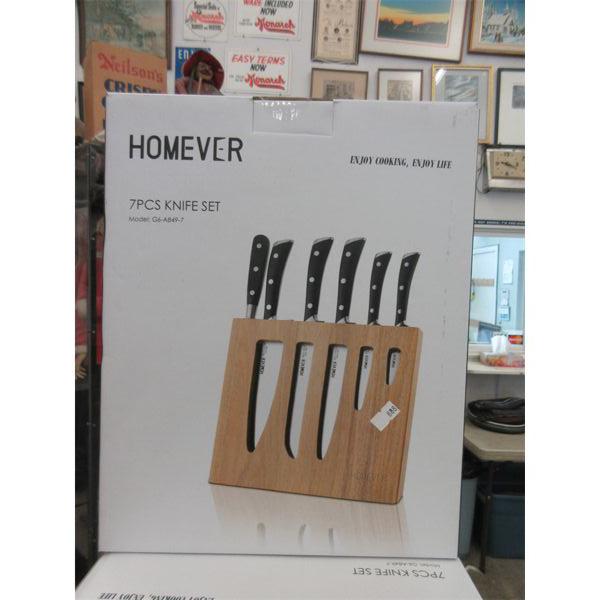 New Homever 7 Pcs. Kitchen Knife Set in Slim Block