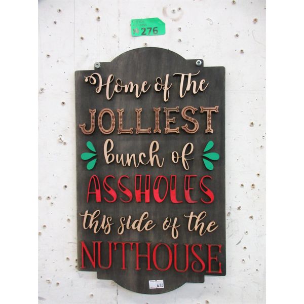 10 New Wood Novelty Christmas 9" x 11" Wall Signs