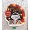 Image 1 : 3 New Illuminated Metal Coffee House Signs