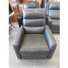 Image 1 : Grey Bonded Leather Power Swivel Rocker Recliner