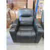 Image 1 : Black Bonded Leather Power Theater Recliner