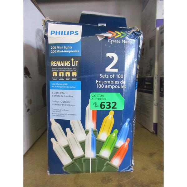 2 Sets of Philips 3 Light Effects Mini Light Strings