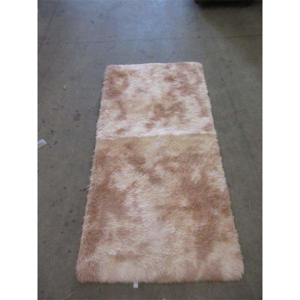 New Beige Slip Resistant Fluffy Mat - 64  x 33 