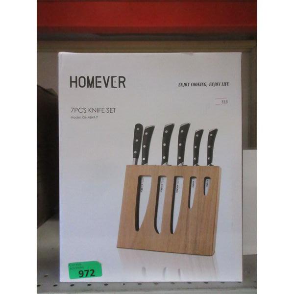 New Homever 7 Pcs. Kitchen Knife Set in Slim Block