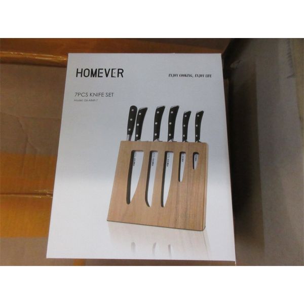 New Homever 7 Pcs. Kitchen Knife Set in Slim Block