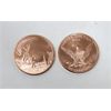 Image 2 : Ten 1 Oz. Copper American Mint Moose Rounds 