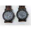 Image 2 : 2 New Men's Skeleton Mechanical Watches. 