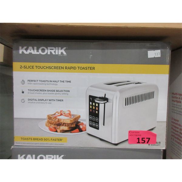 Rapid Toaster Kalorik 2-Slice Touchscreen Rapid Toaster