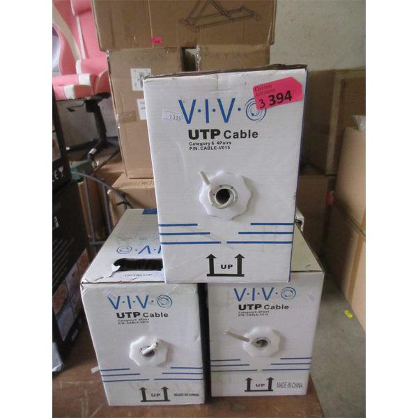 3 Boxes of Vivo Category 6 UTP Cable