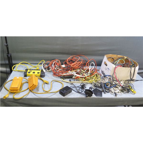 Multiple Cords, Relocatable Power Tap, Coleman Cable Interrupter, Optronics Power Supply, etc