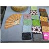 Image 2 : Multiple Trivets, Fan, Woven Bowls, Tote Bag, Wallets, Jewelry Box, Photo Frames  (unused)