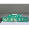 Image 12 : Qty 3 Street Signs: Ahiinahina Pl, Maunalei Av, Aliamanu Elementary School 30"-36"L